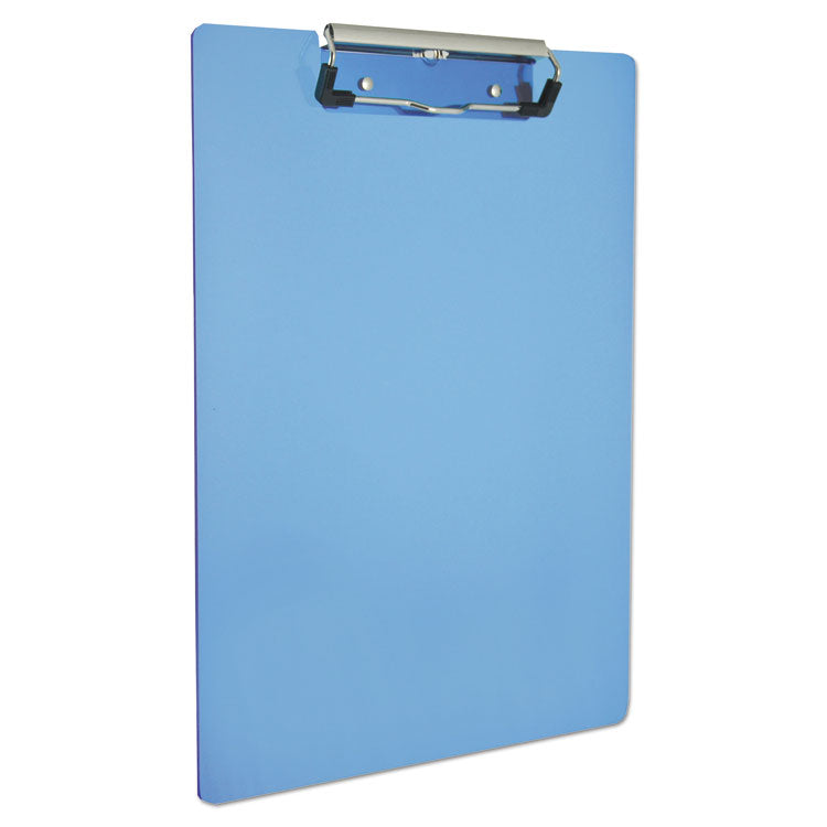 Saunders Recycled Plastic Clipboard, 0.5" Clip Capacity, Holds 8.5 x 11 Sheets, Ice Blue (SAU00439) Each