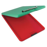 Saunders SlimMate Show2Know Safety Organizer, 0.5" Clip Capacity, Holds 8.5 x 11 Sheets, Red/Green (SAU00580) Each