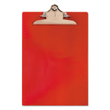 Saunders Recycled Plastic Clipboard with Ruler Edge, 1" Clip Capacity, Holds 8.5 x 11 Sheets, Red (SAU21601) Each