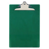 Saunders Recycled Plastic Clipboard with Ruler Edge, 1" Clip Capacity, Holds 8.5 x 11 Sheets, Green (SAU21604) Each