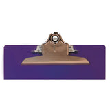 Saunders Recycled Plastic Clipboard with Ruler Edge, 1" Clip Capacity, Holds 8.5 x 11 Sheets, Purple (SAU21606) Each