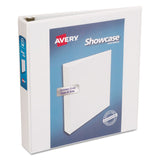 Avery® Showcase Economy View Binder with Round Rings, 3 Rings, 1.5" Capacity, 11 x 8.5, White (AVE19651)