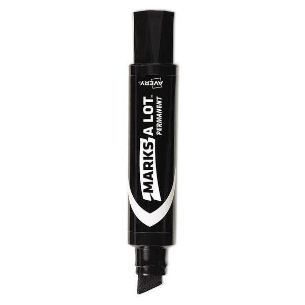 Avery® MARKS A LOT Extra-Large Desk-Style Permanent Marker, Extra-Broad Chisel Tip, Black (24148) (AVE24148)