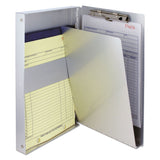 Saunders Snapak Aluminum Side-Open Forms Folder, 0.38" Clip Capacity, Holds 5 x 9 Sheets, Silver (SAU10507)