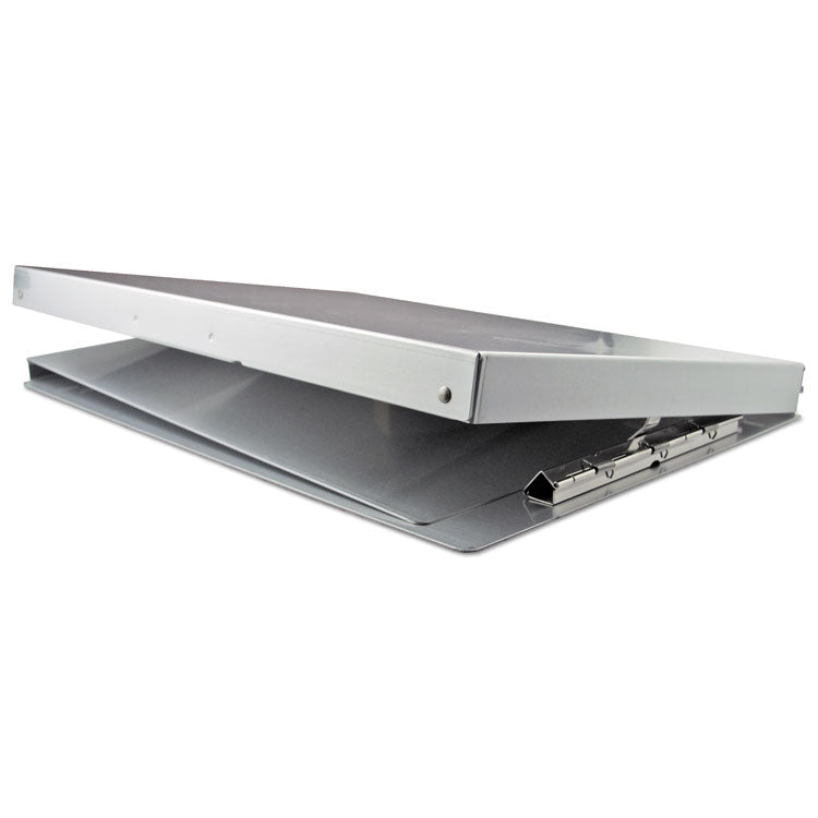 Saunders Snapak Aluminum Side-Open Forms Folder, 0.5" Clip Capacity, Holds 8.5 x 14 Sheets, Silver (SAU10519) Each