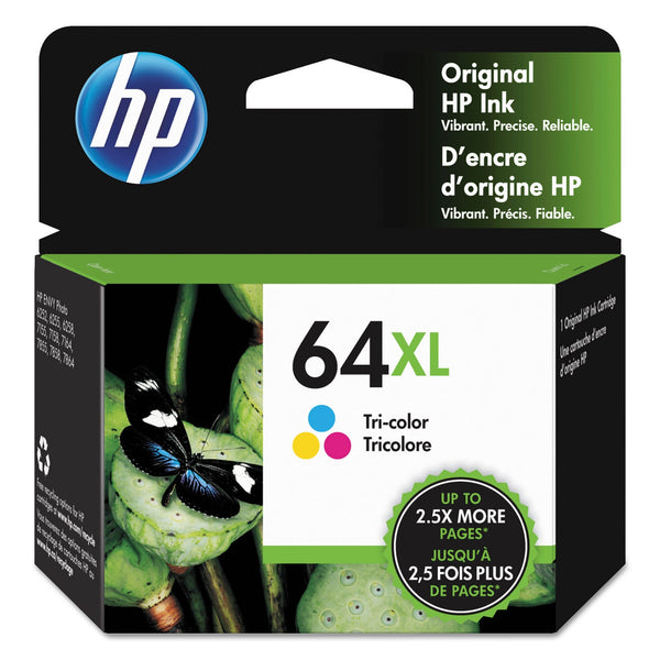 HP HP 64XL, (N9J91AN) High-Yield Tri-Color Original Ink Cartridge (HEWN9J91AN)