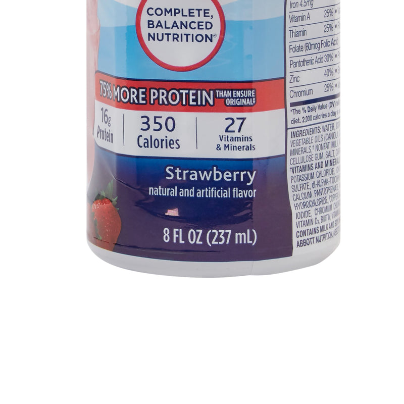 Ensure® Plus Nutrition Shake Oral Supplement Strawberry Flavor Liquid 8 oz. Bottle (649273_PK) 6/PK