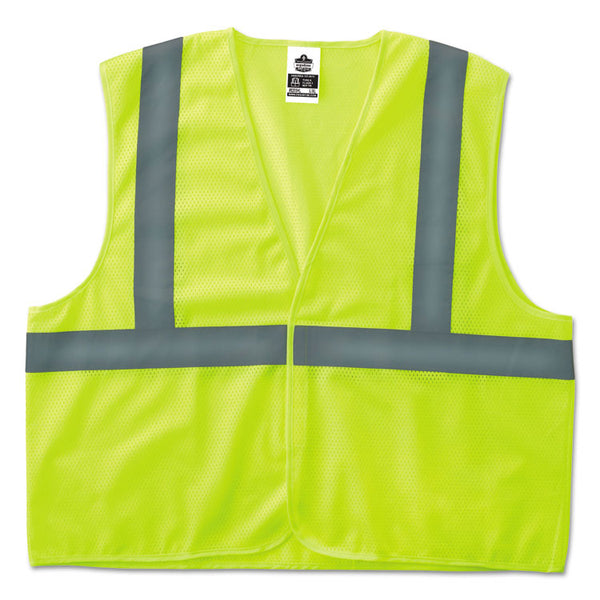 ergodyne® GloWear 8205HL Type R Class 2 Super Econo Mesh Safety Vest, Large to X-Large, Lime (EGO20975) Each