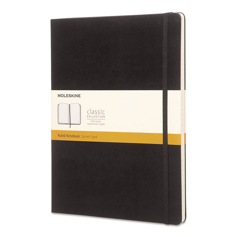 Moleskine Classic Colored Hardcover Notebook, Narrow Rule, Black, 10 x 7.5, 192 Sheets (HBGQP090) Each