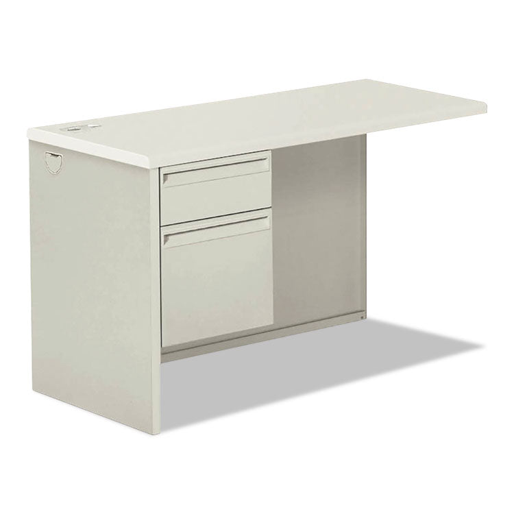 HON® 38000 Series Return Pedestal, Box/File, 26.38w x 50.38d x 31.38h, Left, Silver/Light Gray (HON38216LB9Q)