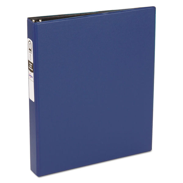 Avery® Economy Non-View Binder with Round Rings, 3 Rings, 1" Capacity, 11 x 8.5, Blue, (3300) (AVE03300)