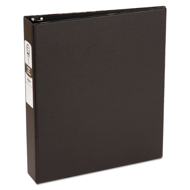 Avery® Economy Non-View Binder with Round Rings, 3 Rings, 1.5" Capacity, 11 x 8.5, Black, (3401) (AVE03401)