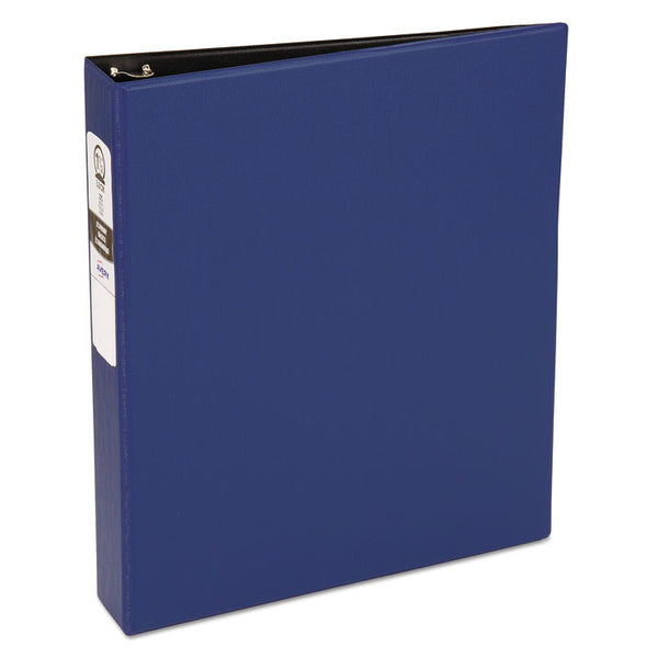 Avery® Economy Non-View Binder with Round Rings, 3 Rings, 1.5" Capacity, 11 x 8.5, Blue, (3400) (AVE03400)