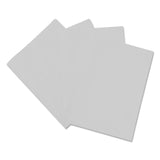 Plastic Twin-Pocket Report Covers with Three-Prong Fastener, 11 x 8.5, White/White, 10/Pack (UNV20554) Pack of 10