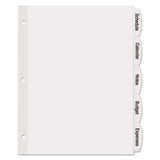 Avery® Big Tab Printable White Label Tab Dividers, 5-Tab, 11 x 8.5, White, 20 Sets (AVE14434)