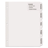 Avery® Big Tab Printable Large White Label Tab Dividers, 5-Tab, 11 x 8.5, White, 20 Sets (AVE14440)