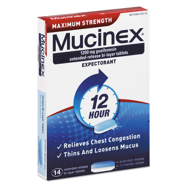 Mucinex® Maximum Strength Expectorant, 14 Tablets/Box (RAC02314) Each