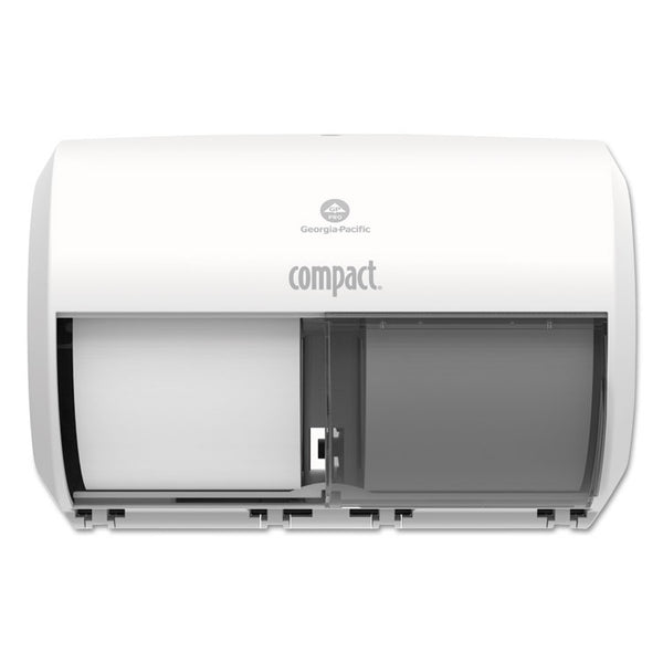 Georgia Pacific® Professional Compact Coreless Side-by-Side 2-Roll Tissue Dispenser, 11.31 x 7.69 x 8, White (GPC56797A)