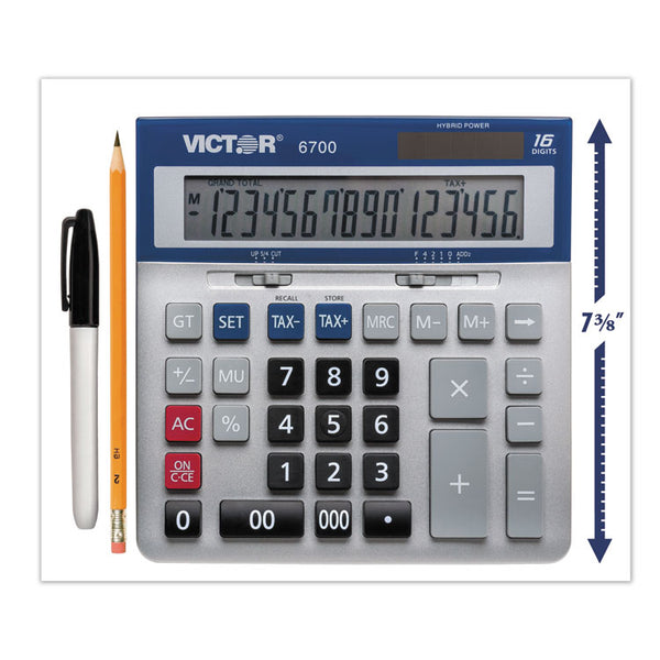 Victor® 6700 Large Desktop Calculator, 16-Digit LCD (VCT6700)