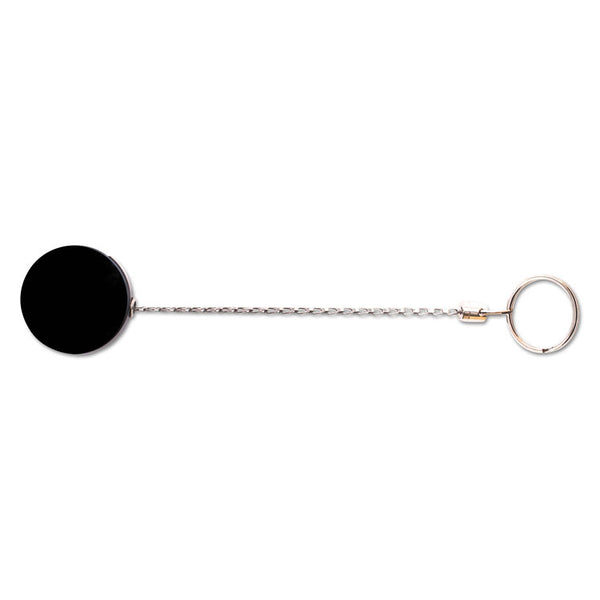Advantus Heavy-Duty Retractable ID Card Reel, 18.5" Extension, Black/Chrome, 6/Pack (AVT75545) Each