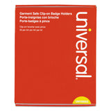 Universal® Clear Badge Holders w/Garment-Safe Clips, 2 1/4 x 3 1/2, White Inserts, 50/Box (UNV56003) Pack of 50