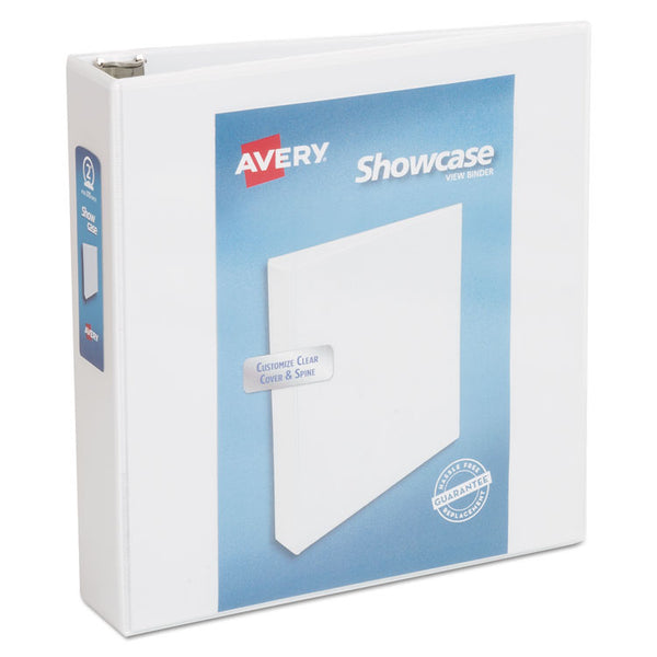 Avery® Showcase Economy View Binder with Round Rings, 3 Rings, 2" Capacity, 11 x 8.5, White (AVE19701)