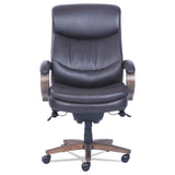 La-Z-Boy® Woodbury Big/Tall Executive Chair, Supports Up to 400 lb, 20.25" to 23.25" Seat Height, Brown Seat/Back, Weathered Sand Base (LZB48961B) Each