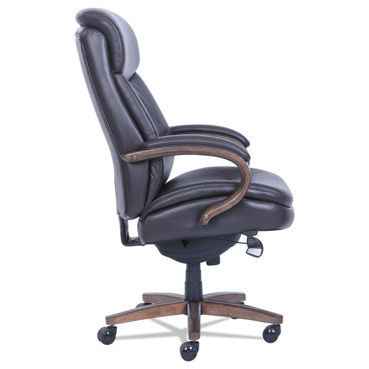 La-Z-Boy® Woodbury Big/Tall Executive Chair, Supports Up to 400 lb, 20.25" to 23.25" Seat Height, Brown Seat/Back, Weathered Sand Base (LZB48961B) Each