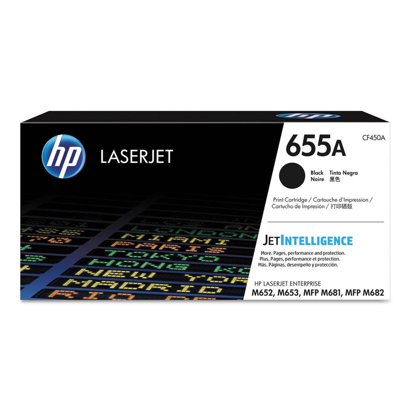 HP HP 655A, (CF450A) Black Original LaserJet Toner Cartridge (HEWCF450A) Each