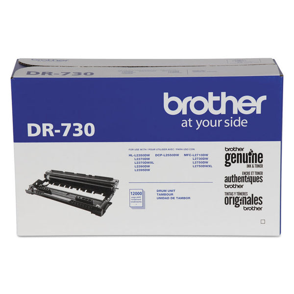 Brother DR730 Drum Unit, 12,000 Page-Yield, Black (BRTDR730)