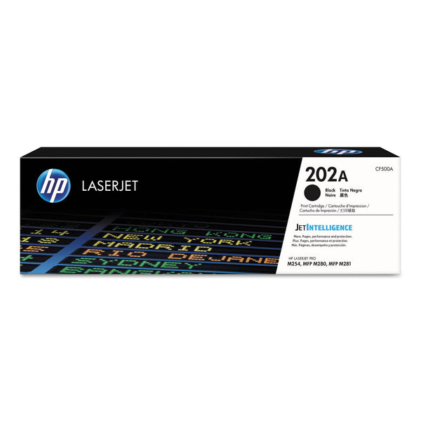 HP HP 202A, (CF500A) Black Original LaserJet Toner Cartridge (HEWCF500A)