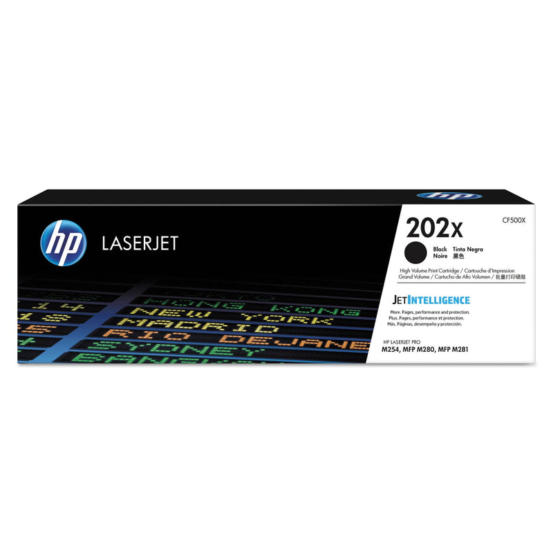 HP HP 202X, (CF500X) High-Yield Black Original LaserJet Toner Cartridge (HEWCF500X) Each
