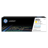 HP HP 202A, (CF502A) Yellow Original LaserJet Toner Cartridge (HEWCF502A) Each