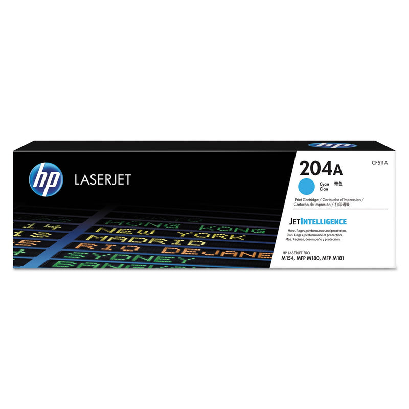 HP HP 204A, (CF511A) Cyan Original LaserJet Toner Cartridge (HEWCF511A)