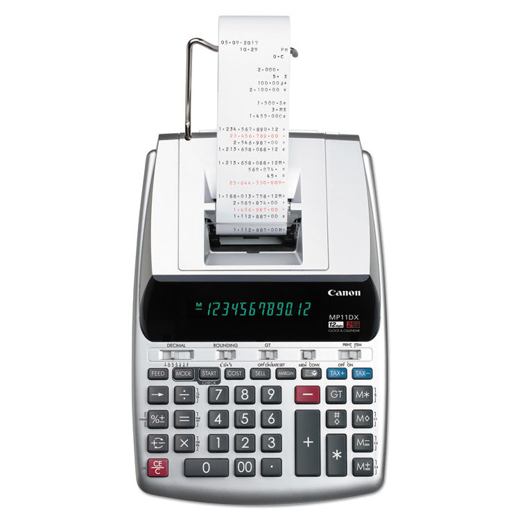 Canon® MP11DX-2 Printing Calculator, Black/Red Print, 3.7 Lines/Sec (CNM2198C001) Each