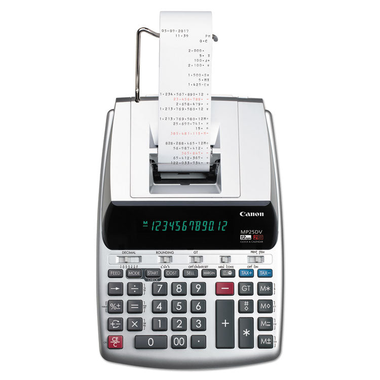 Canon® MP25DV 12-Digit Ribbon Printing Calculator, Black/Red Print, 4.3 Lines/Sec (CNM2202C001) Each