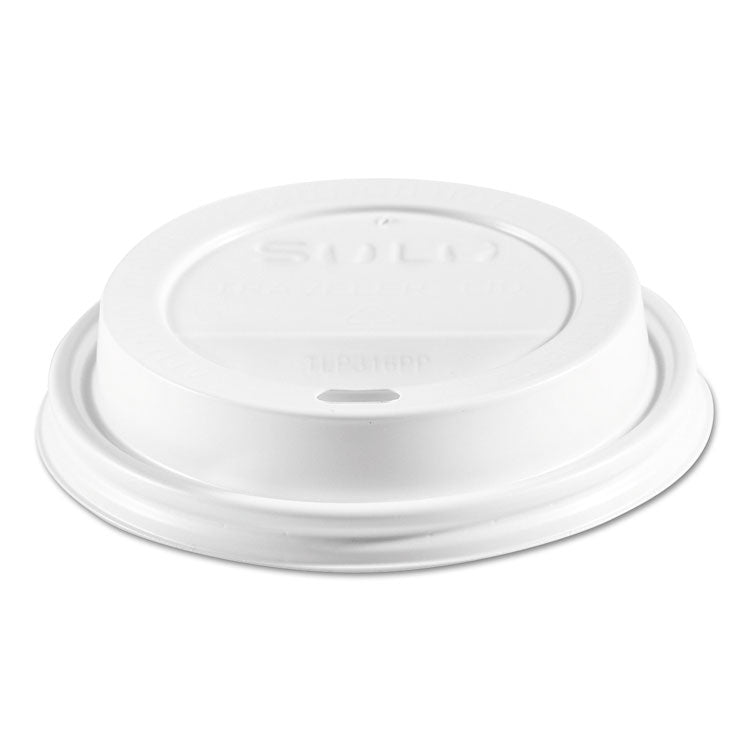 SOLO® Traveler Cappuccino Style Dome Lid, Polypropylene, Fits 10 oz to 24 oz Hot Cups, White, 1,000/Carton (SCCTLP316PP)