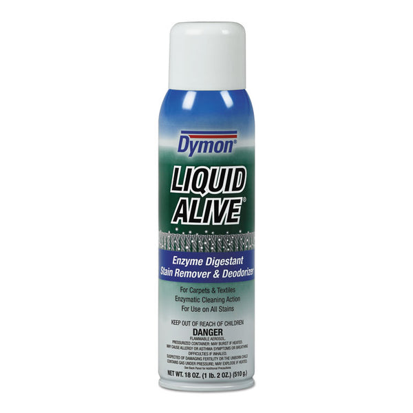 Dymon® LIQUID ALIVE Carpet Cleaner/Deodorizer, 20 oz Aerosol Spray, 12/Carton (ITW33420) Case of 12