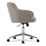 Alera® Alera Captain Series Mid-Back Chair, Supports Up to 275 lb, 17.5" to 20.5" Seat Height, Gray Tweed Seat/Back, Chrome Base (ALECS4251)