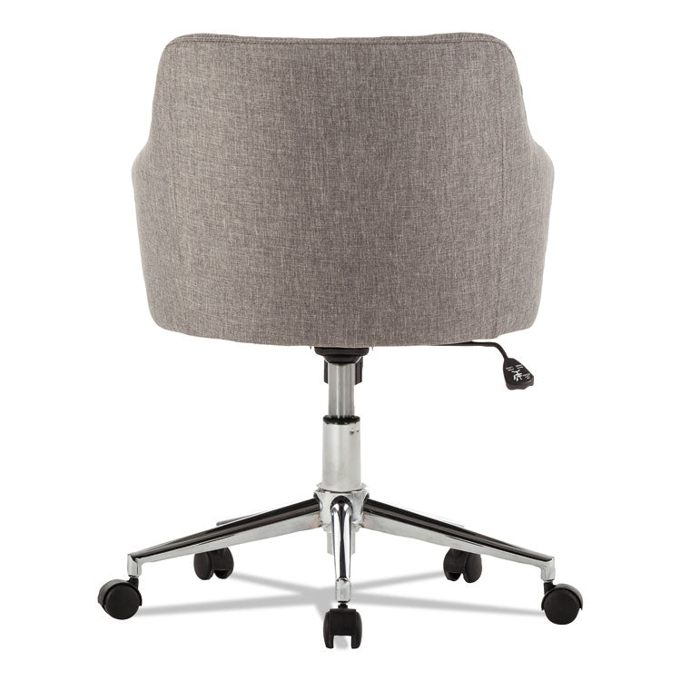 Alera® Alera Captain Series Mid-Back Chair, Supports Up to 275 lb, 17.5" to 20.5" Seat Height, Gray Tweed Seat/Back, Chrome Base (ALECS4251)