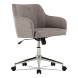 Alera® Alera Captain Series Mid-Back Chair, Supports Up to 275 lb, 17.5" to 20.5" Seat Height, Gray Tweed Seat/Back, Chrome Base (ALECS4251)