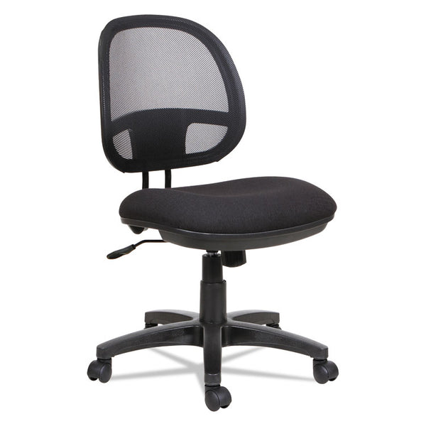 Alera® Alera Interval Series Swivel/Tilt Mesh Chair, Supports Up to 275 lb, 18.3" to 23.42" Seat Height, Black (ALEIN4814)