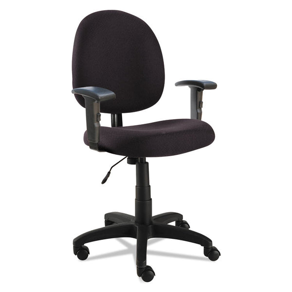 Alera® Alera Essentia Series Swivel Task Chair with Adjustable Arms, Supports Up to 275 lb, 17.71" to 22.44" Seat Height, Black (ALEVTA4810)