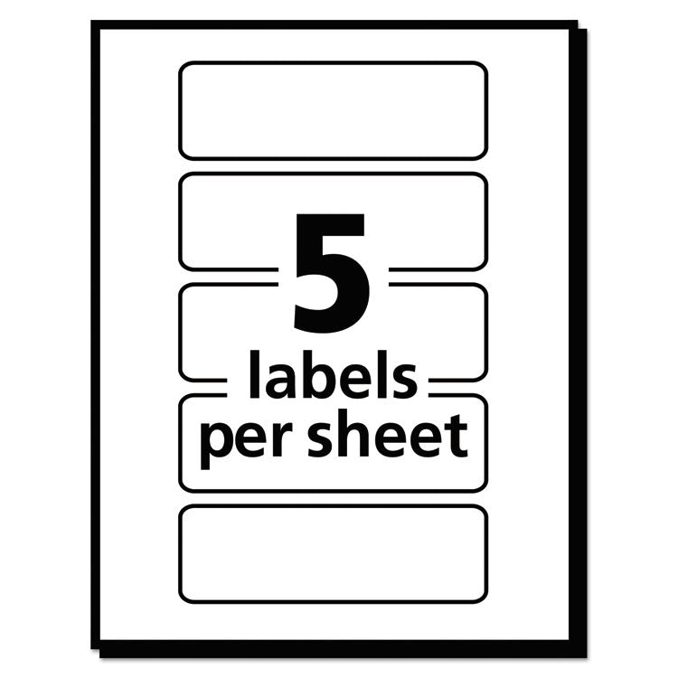 Avery® Removable Multi-Use Labels, Inkjet/Laser Printers, 1 x 3, White, 5/Sheet, 50 Sheets/Pack, (5436) (AVE05436)