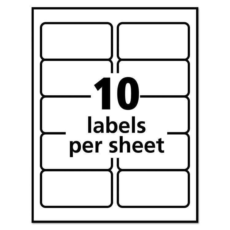 Avery® Repositionable Shipping Labels w/Sure Feed, Inkjet/Laser, 2 x 4, White, 1000/Box (AVE55163) Box of 1000