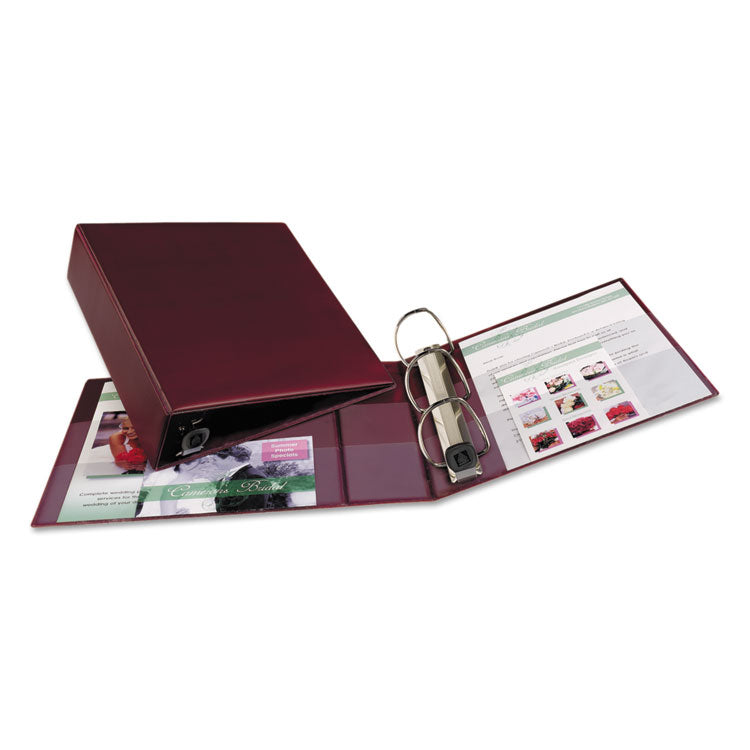 Avery® Heavy-Duty Non-View Binder with DuraHinge and Locking One Touch EZD Rings, 3 Rings, 3" Capacity, 11 x 8.5, Maroon (AVE79363)