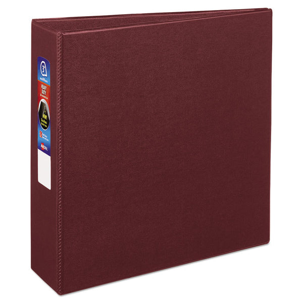 Avery® Heavy-Duty Non-View Binder with DuraHinge and Locking One Touch EZD Rings, 3 Rings, 3" Capacity, 11 x 8.5, Maroon (AVE79363)