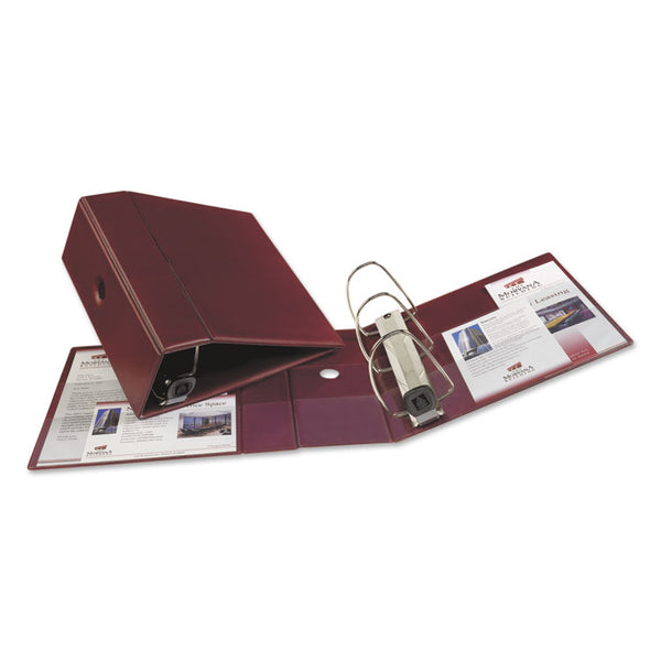 Avery® Heavy-Duty Non-View Binder with DuraHinge, Three Locking One Touch EZD Rings and Thumb Notch, 5" Capacity, 11 x 8.5, Maroon (AVE79366)