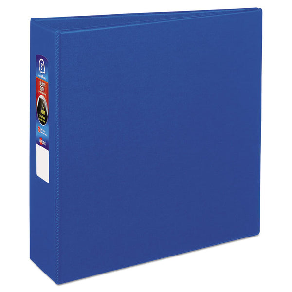 Avery® Heavy-Duty Non-View Binder with DuraHinge and Locking One Touch EZD Rings, 3 Rings, 3" Capacity, 11 x 8.5, Blue (AVE79883)