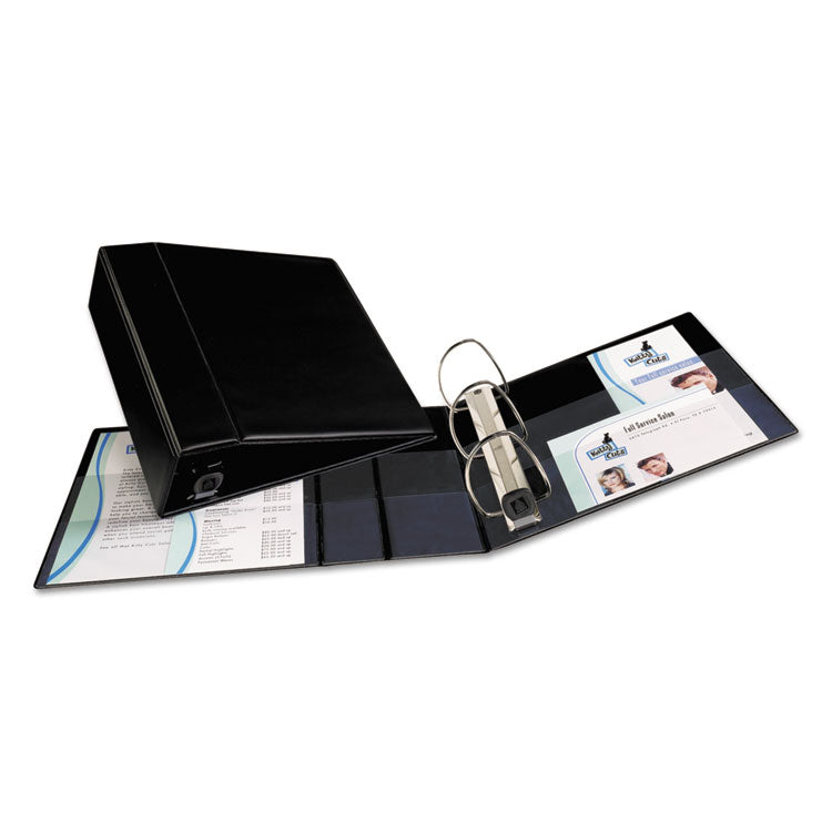 Avery® Heavy-Duty Non-View Binder with DuraHinge and Locking One Touch EZD Rings, 3 Rings, 4" Capacity, 11 x 8.5, Black (AVE79984)